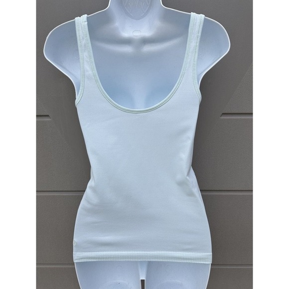 LULULEMON SEEK SIMPLICITY RIBBED TANK TOP, POLAR ICE SZ 6 Please Read - Picture 11 of 14